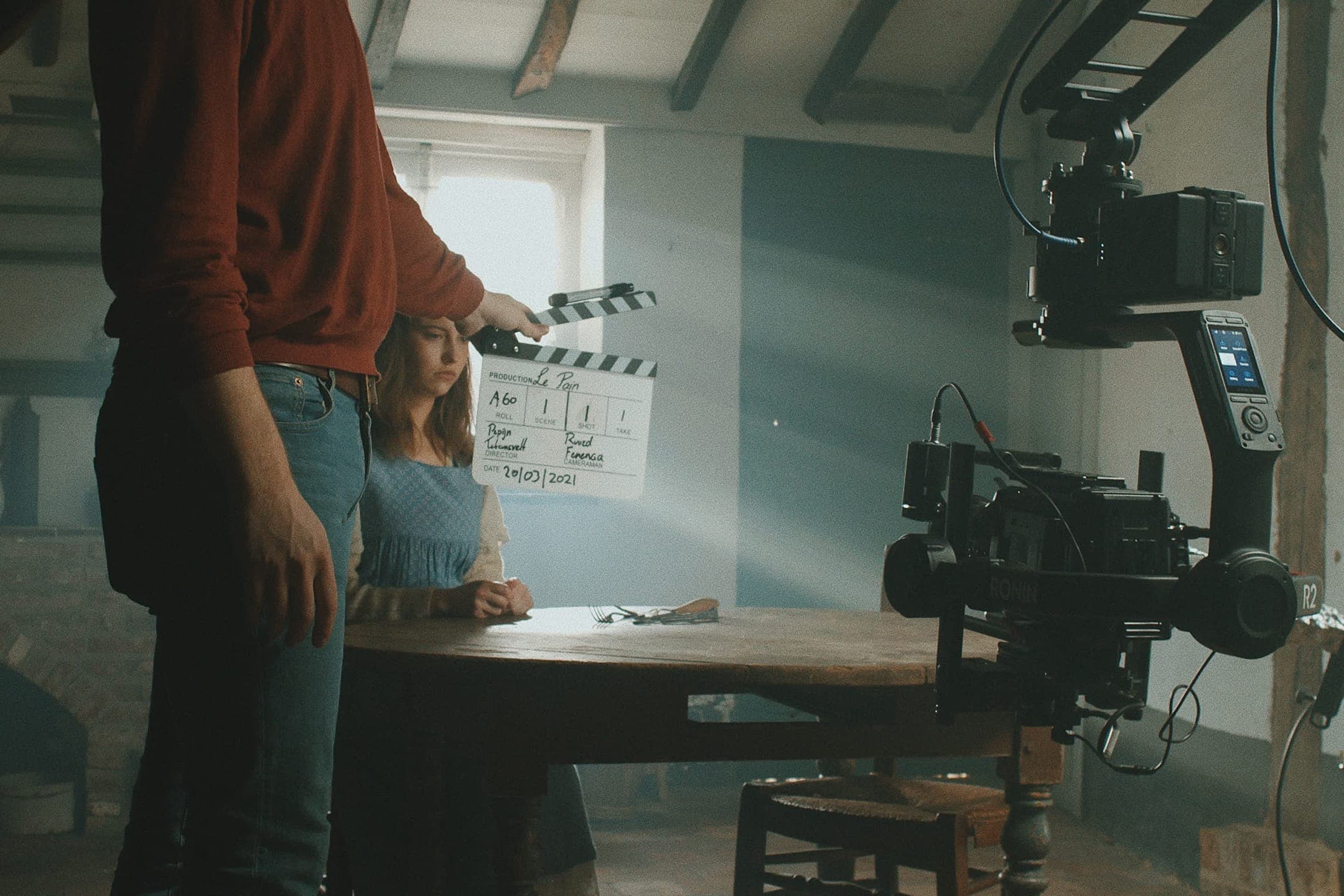 Setfoto van het oorlogsdrama Le Pain